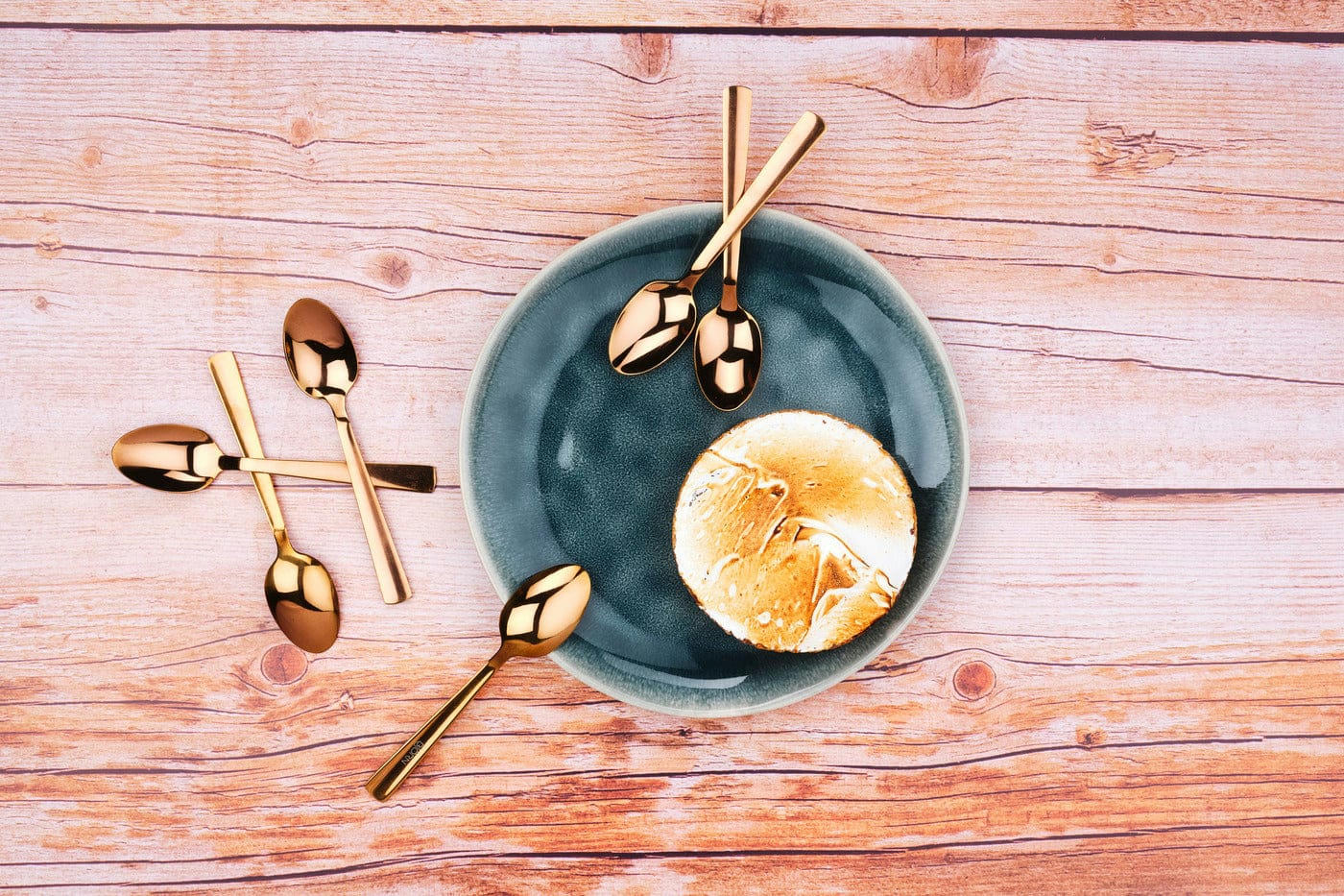 NUDE - Lot de 6 petites cuillères en inox cuivre