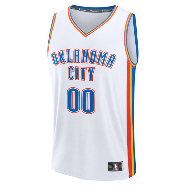 Oklahoma City Thunder  Fast Break Custom Jersey - Association Edition - White