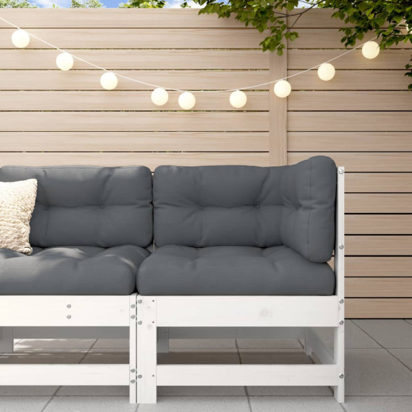 VidaXL Ogrodowa sofa narożna biała