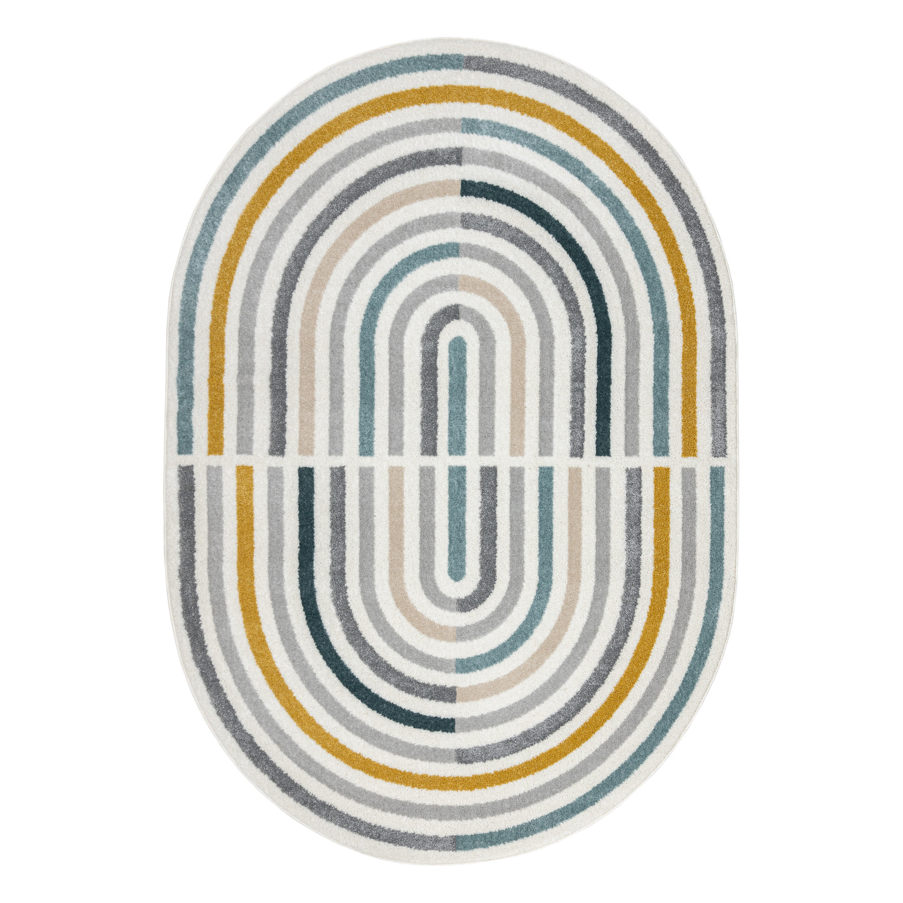 Dywan FUSION 5711 biały / ciemny zielony Shape - Geometryczny, 160x220 cm