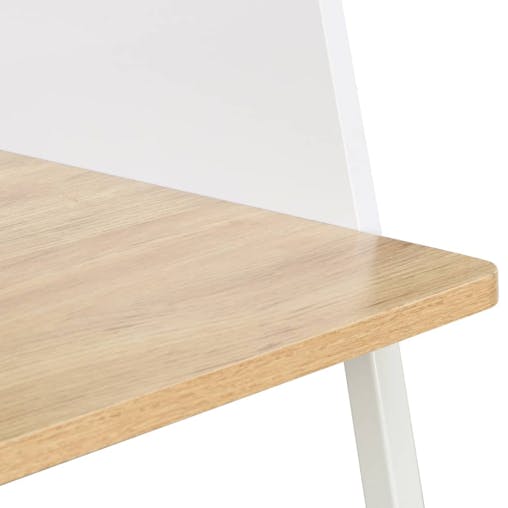 NNEVL Desk White and Oak 90x60x88 cm