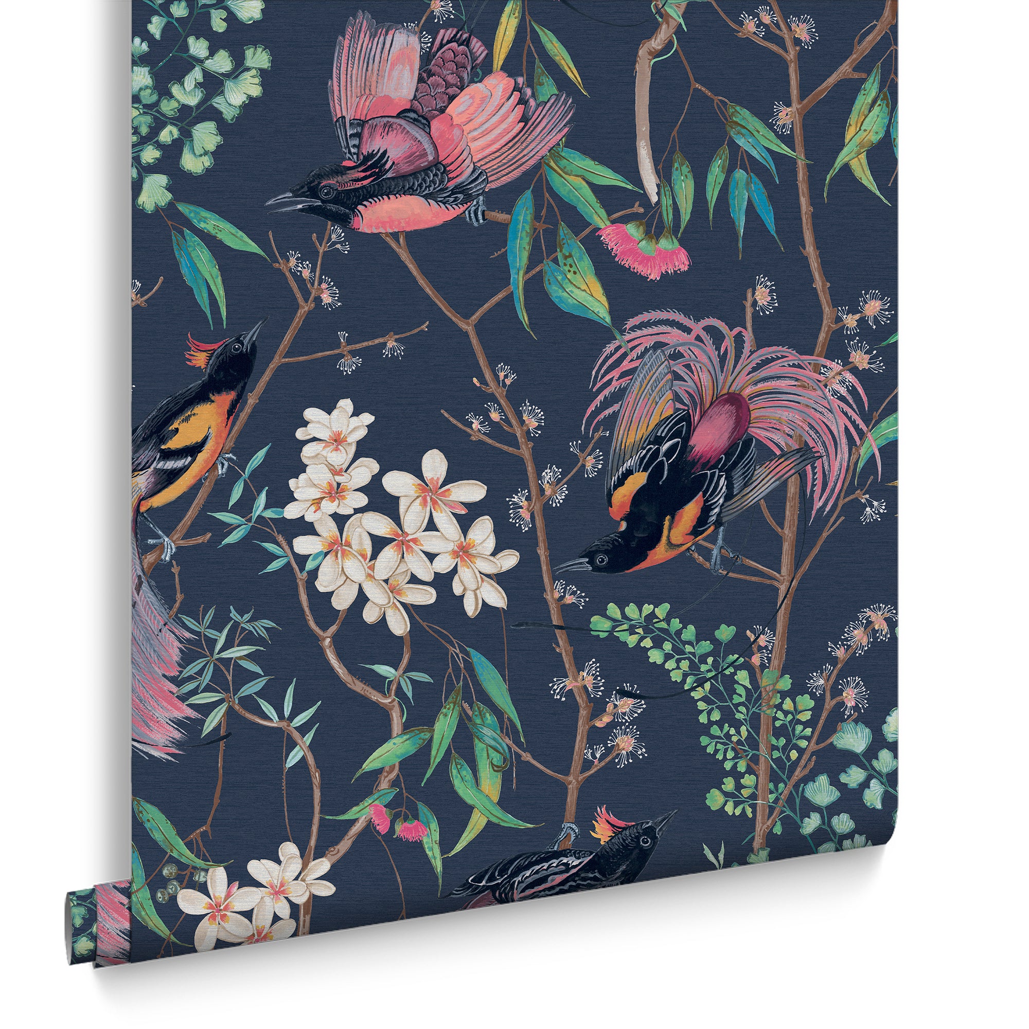 Graham & Brown Vliesbehang - Clavering Birds Night - 1000x52