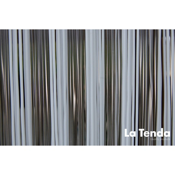 Türvorhang, BxH: 100 cm x 230 cm, transparent-weiß, Polyvinylchlorid/Aluminium