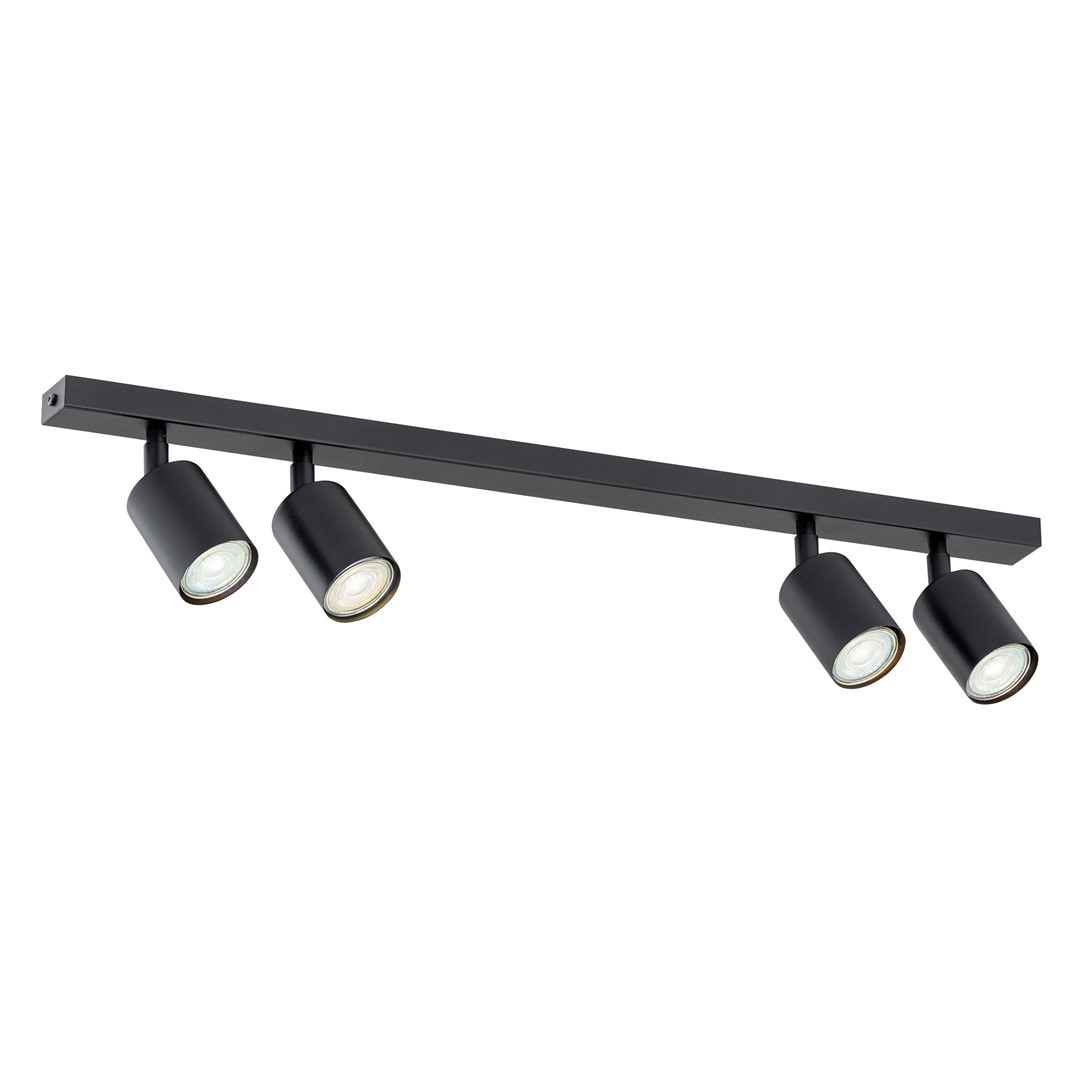 Lampa Sufitowa Flash 4 Black Regulowane Reflektory