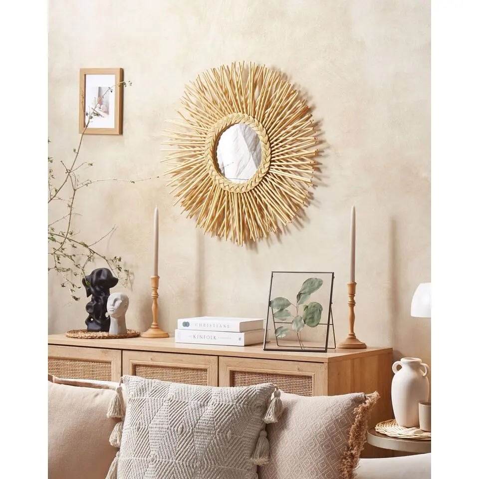 KALASIN - Wandspiegel - Natuurlijk - Rotan