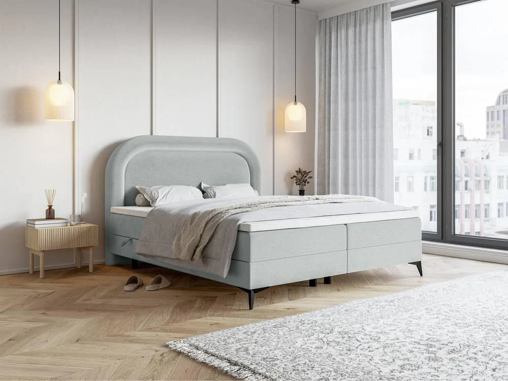 Boxspring Lorena velvet inclusief topper 180 x 200 cm