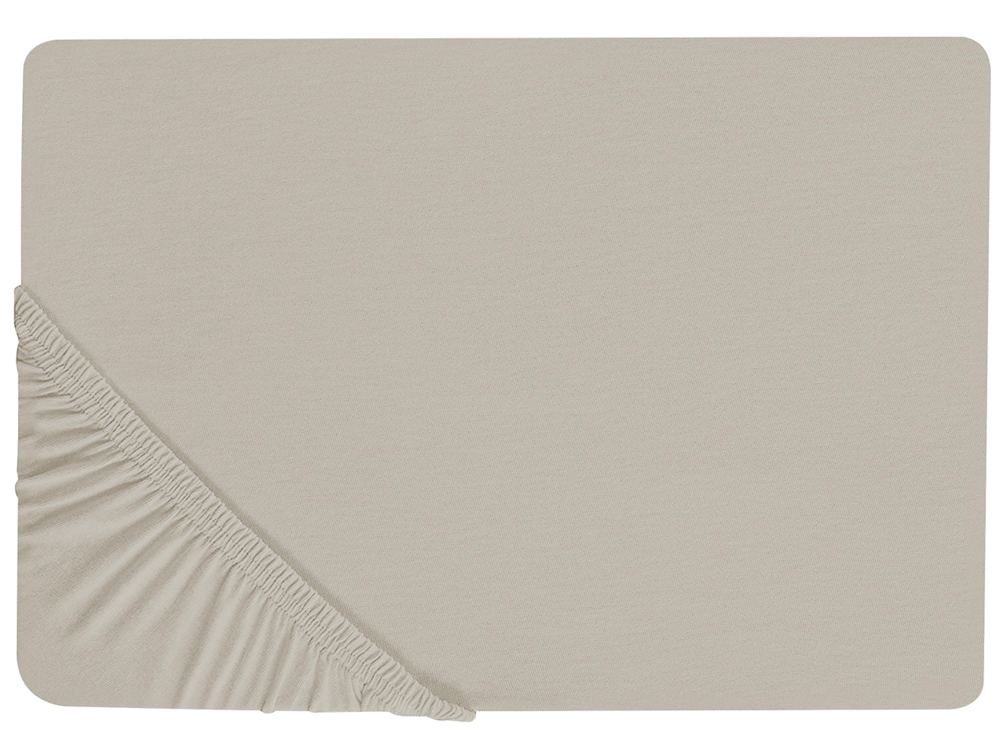 Fitted Sheet JANBU Cotton 140 x 200 cm Taupe