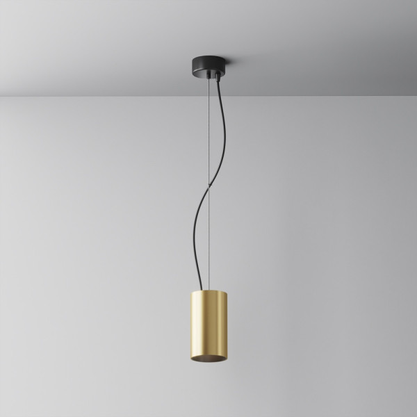 Lampa wisząca Efir matowy złoto-czarna LED 1x15W Ciepła biel 1230lm Maytoni