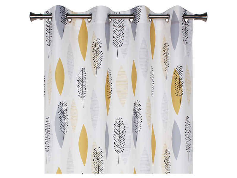 Zasłona Acoma przelotki 140x260 cm biało-żółta
