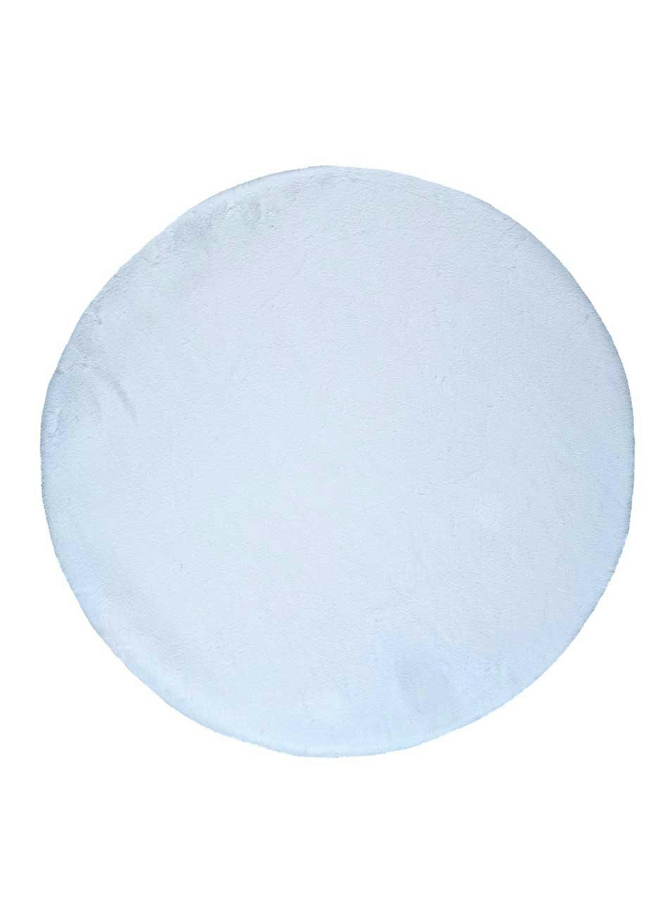 FOX - Tapis lavable extra doux en bleu clair, 120Ø cm
