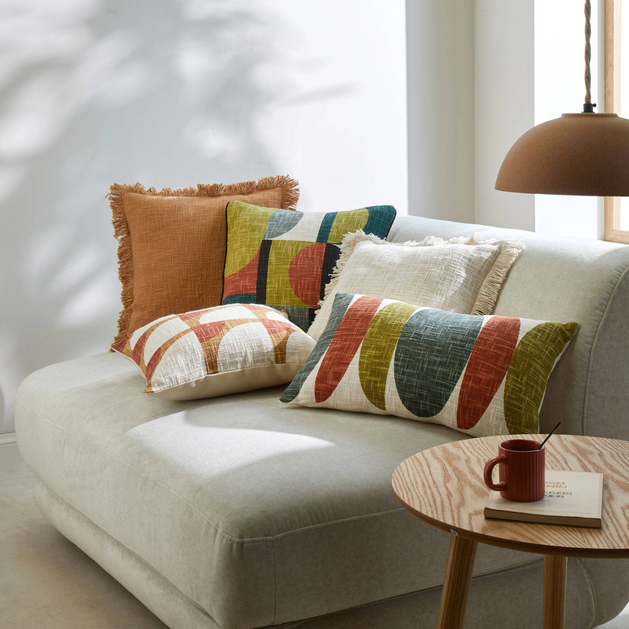 Coussin imprimé géométrique