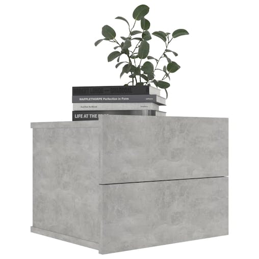 NNEVL Bedside Cabinet Concrete Grey 40x30x30 cm Chipboard