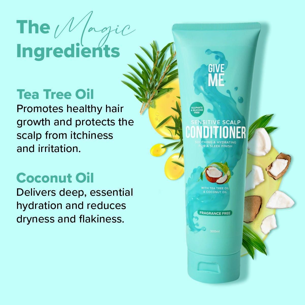 Give Me Sensitive Scalp Conditioner - Tea Tree & Coconut Oil - 300ml