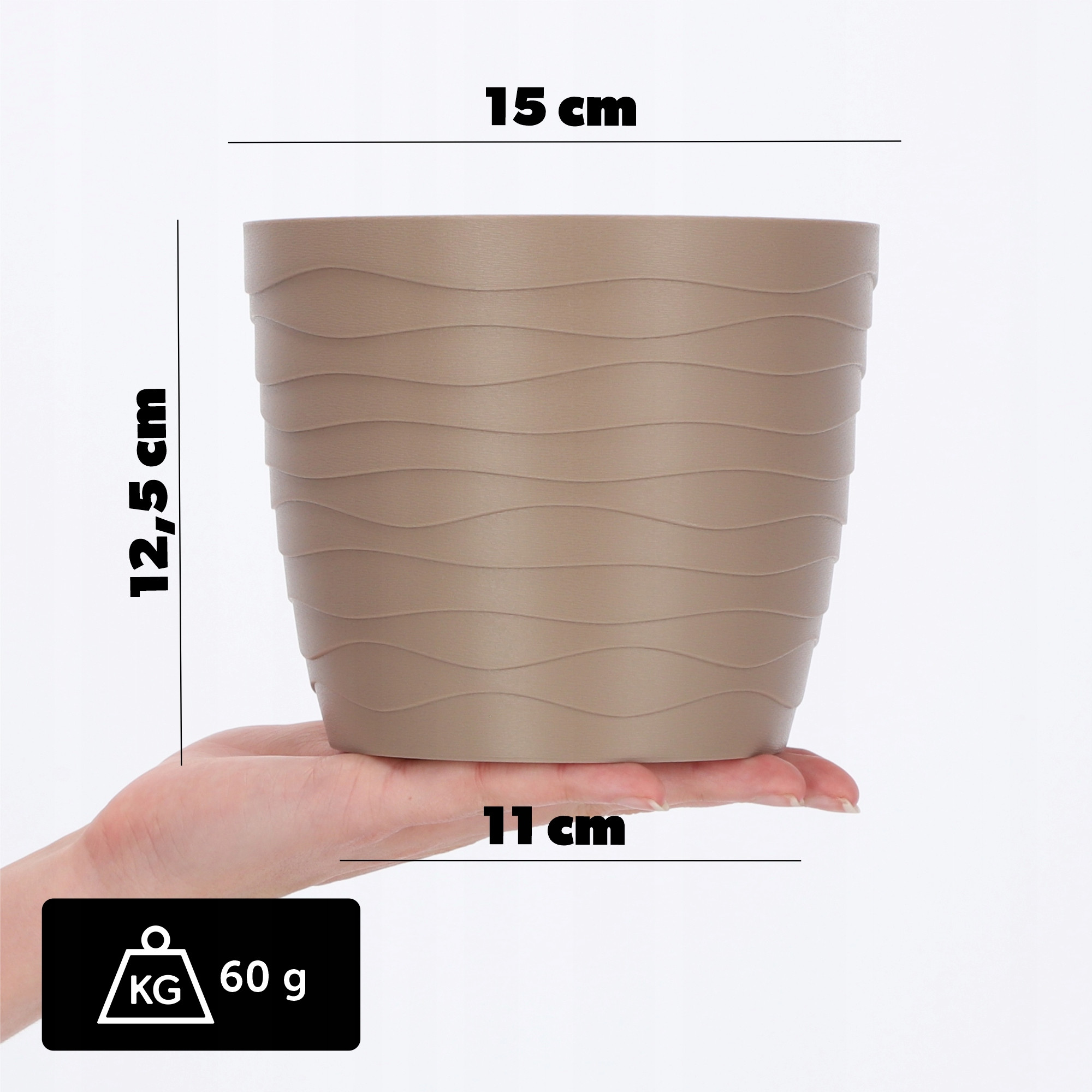 Doniczka Osłonka Donica Na Kwiaty 15cm Kolory