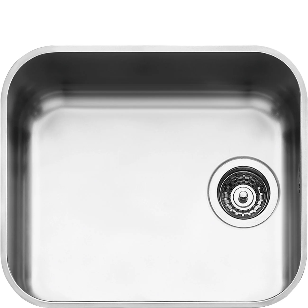 45cm Alba Single Bowl Undermounted Sink Stainless Steel