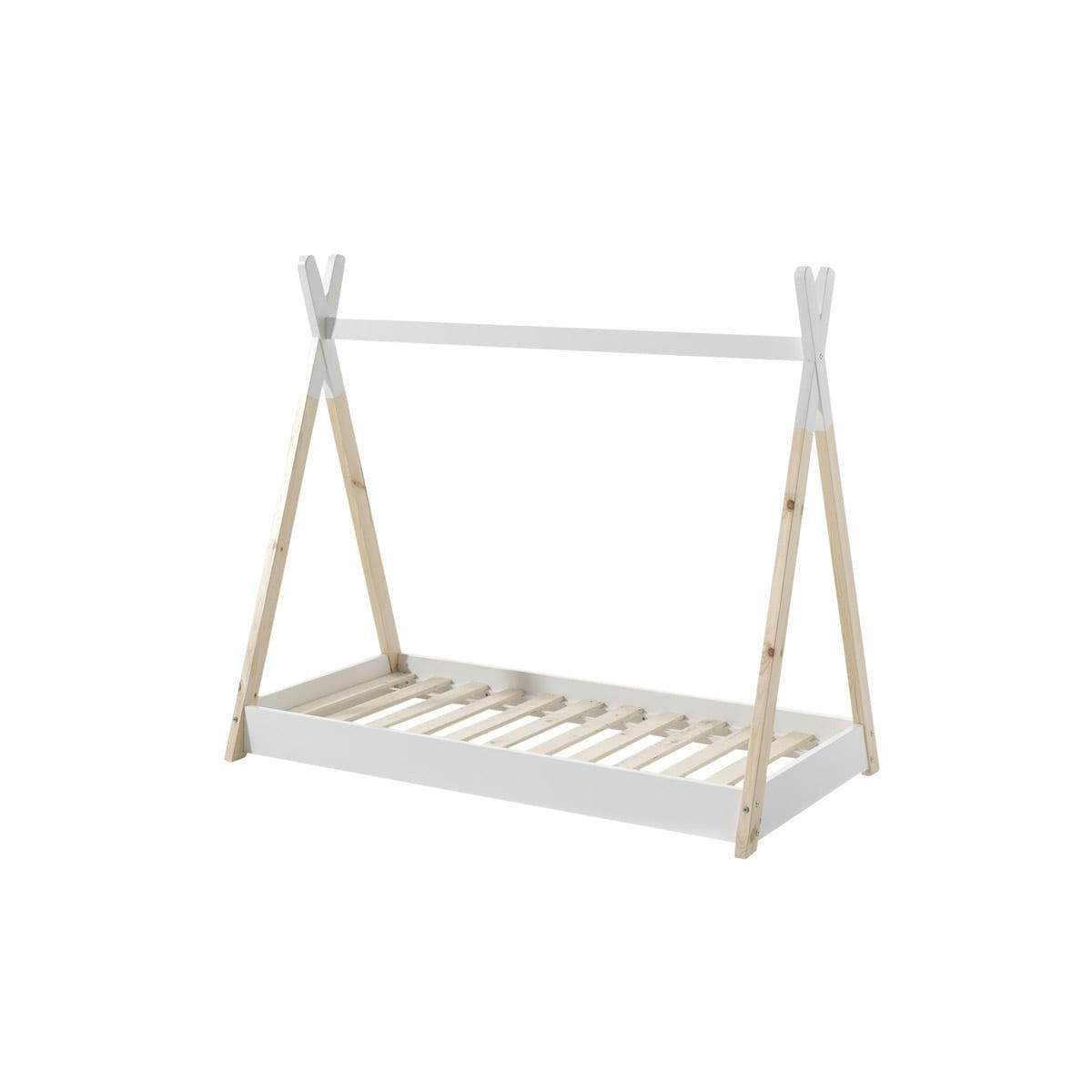 LIT - Lit tipi 70x140 sommier inclus blanc