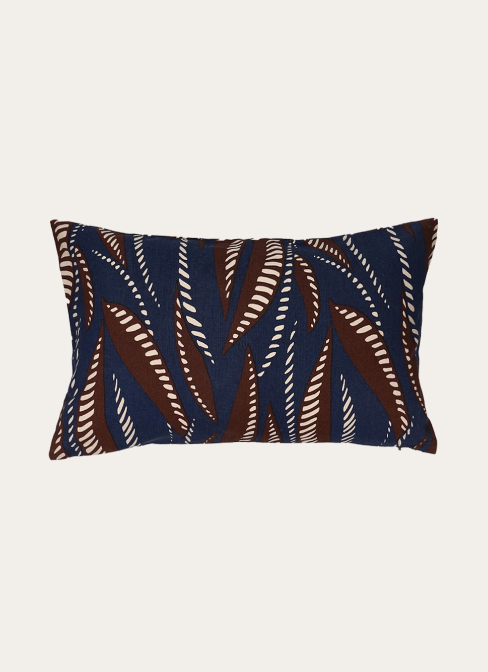 COUSSIN IMPRIMÉ FEUILLE CORALIE MARINE