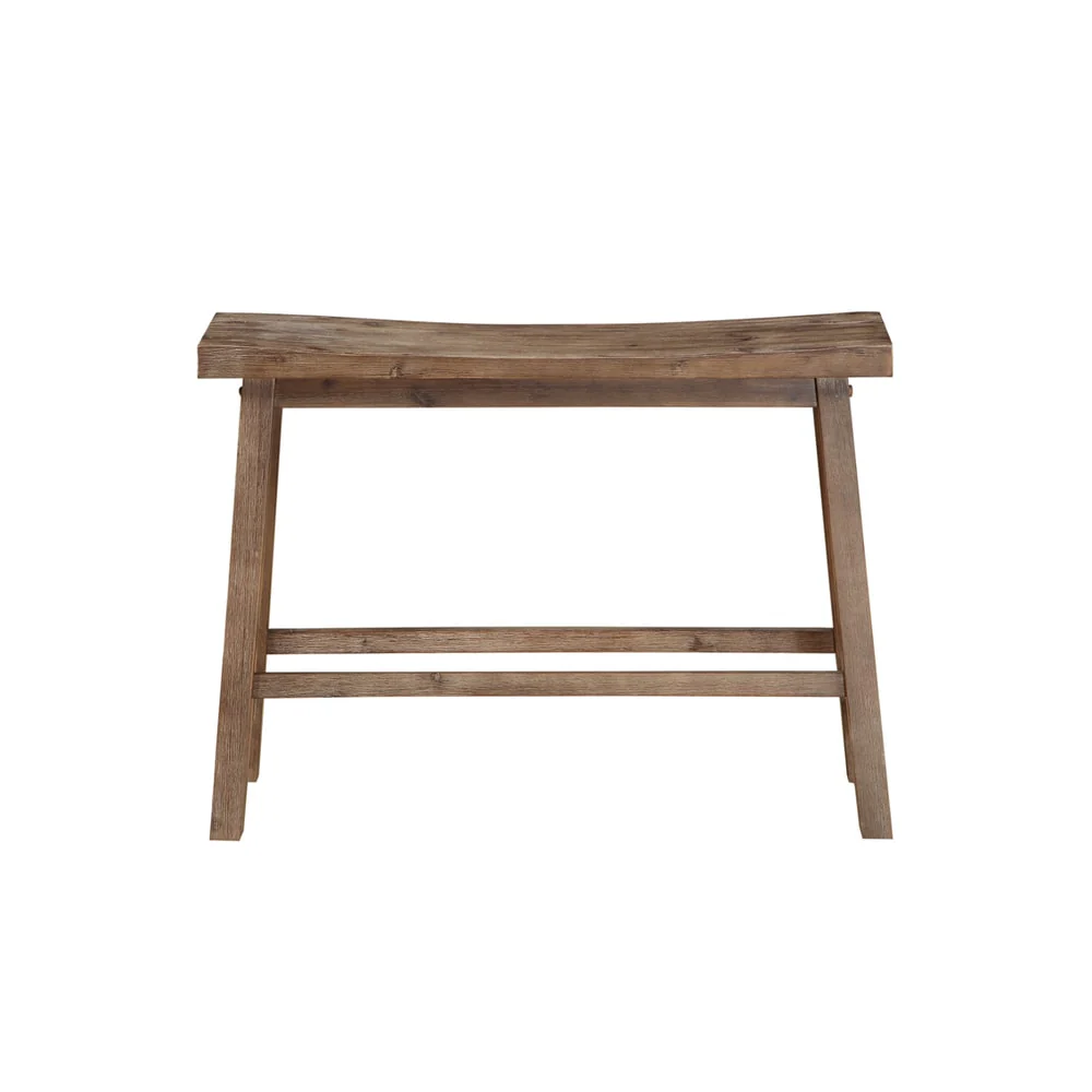 Sonoma Wood Saddle Dining Bench