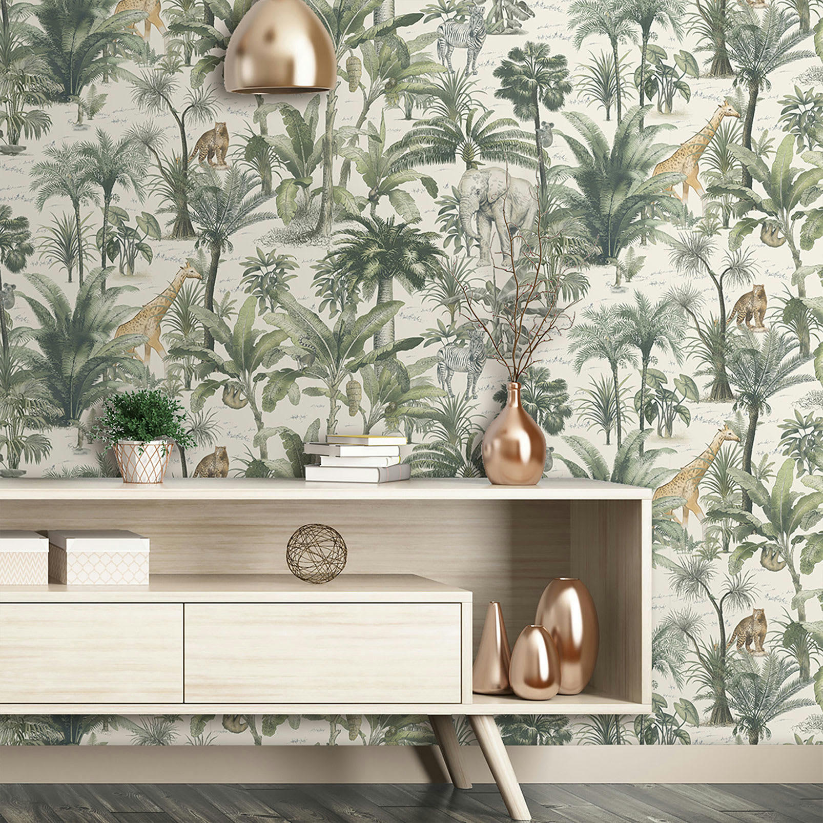 - Papier peint La jungle et ses animaux 1,6x10 mètrescm