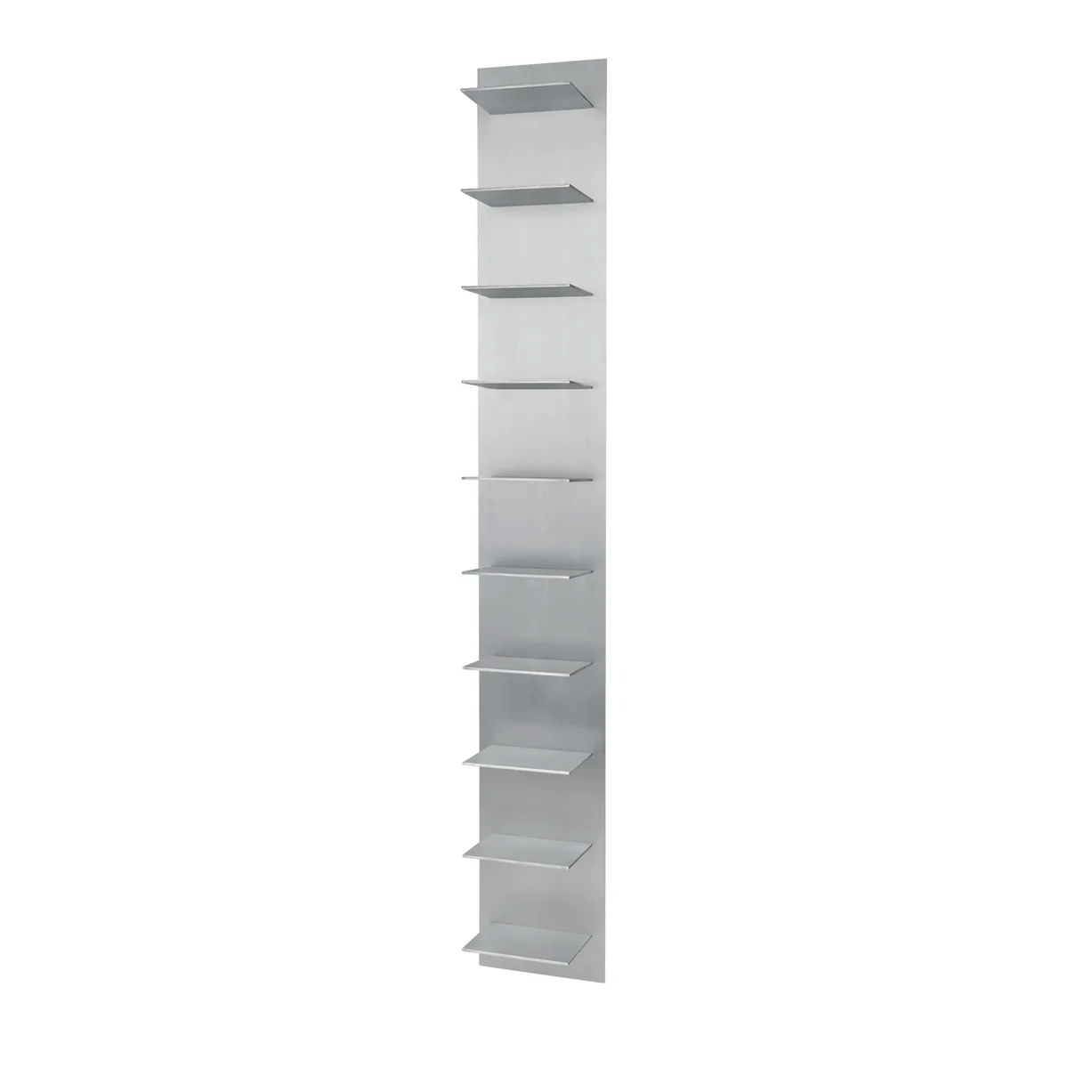 Ferm Living - Lager Tall Wandregal, 25 x 170 cm, Aluminium gebüstet