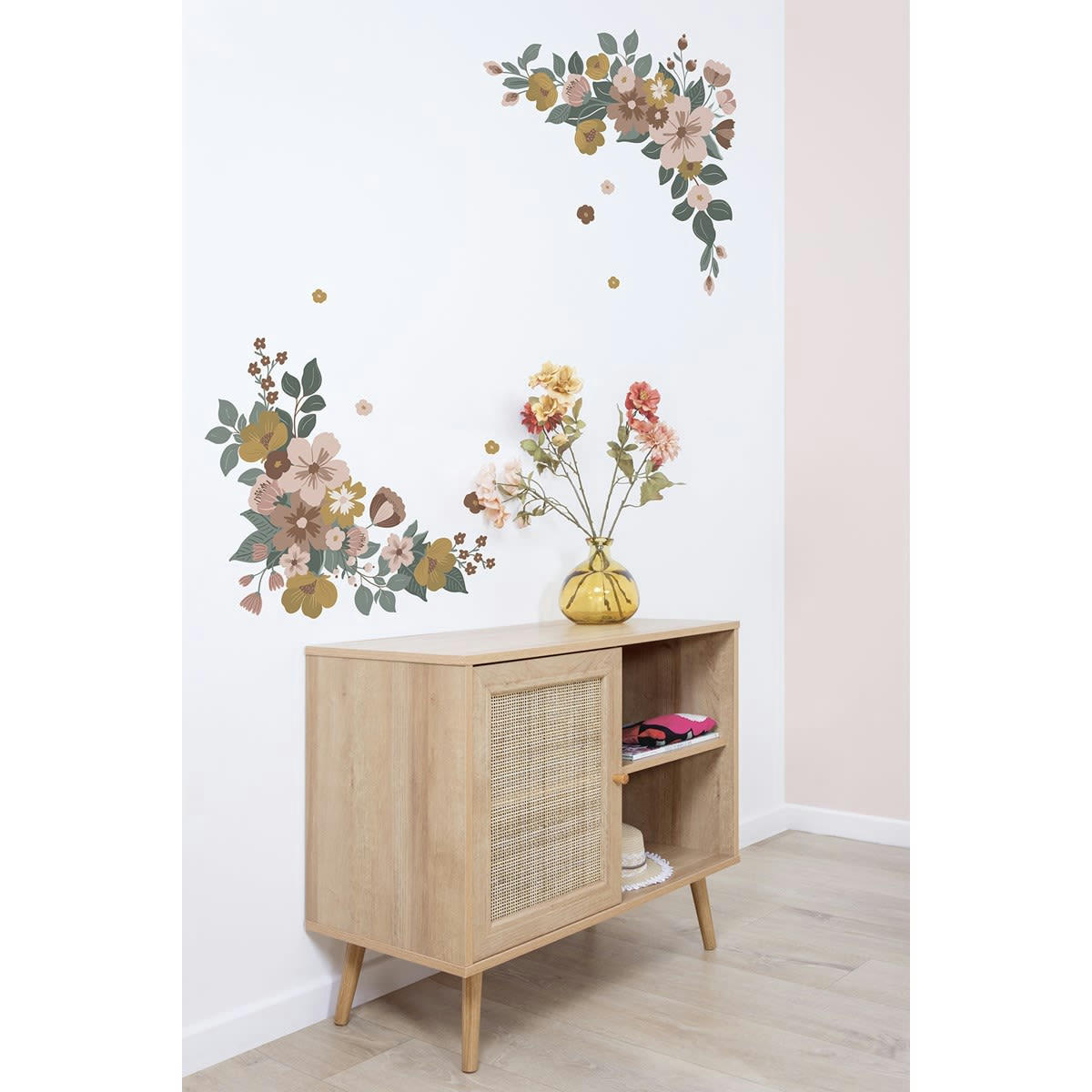 CAPUCINE - Grand sticker les bouquets en vinyle mat multicolore