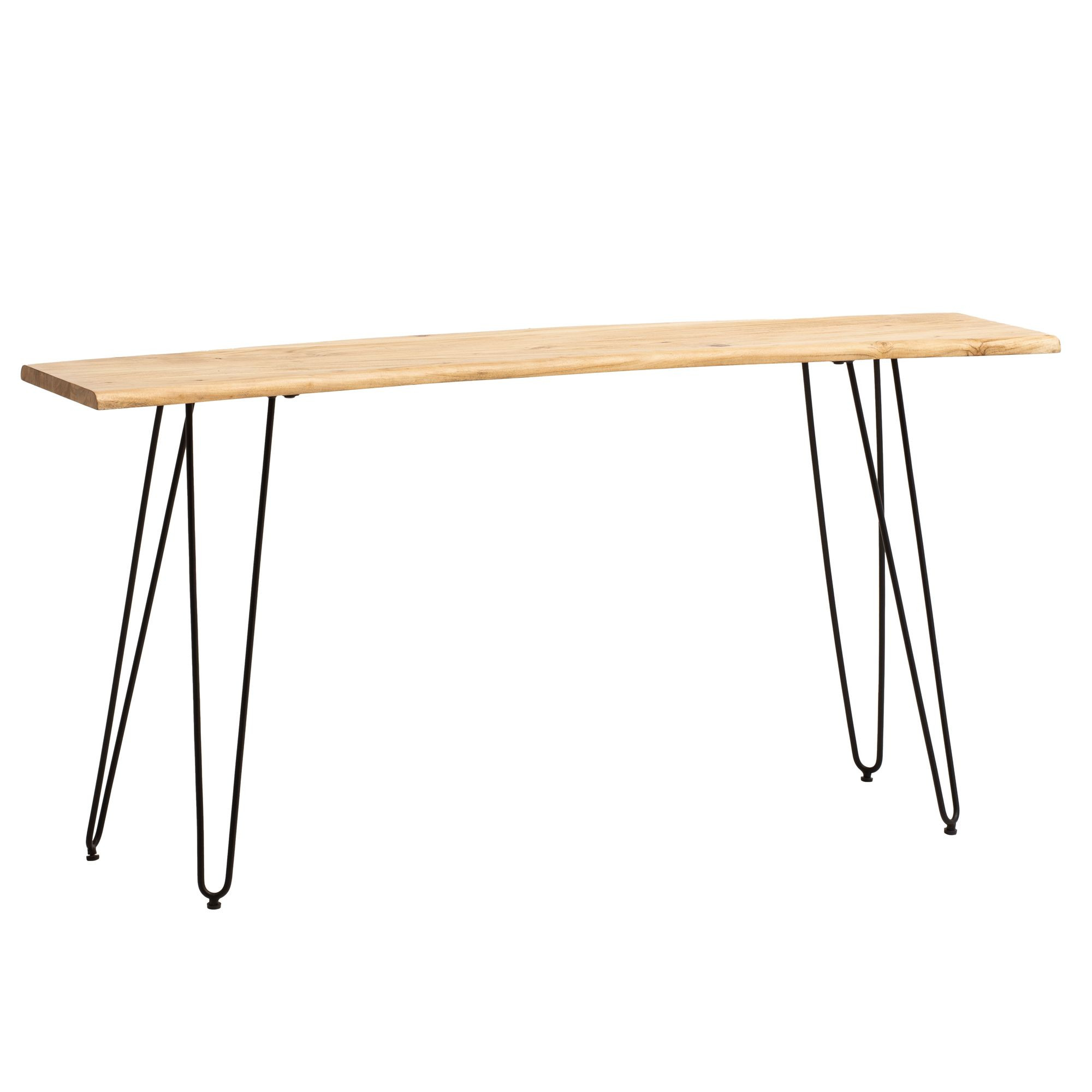 Biurko 150 cm Akacja Metal Biurko Komputerowe Z Brzegiem W Stylu Drzewa