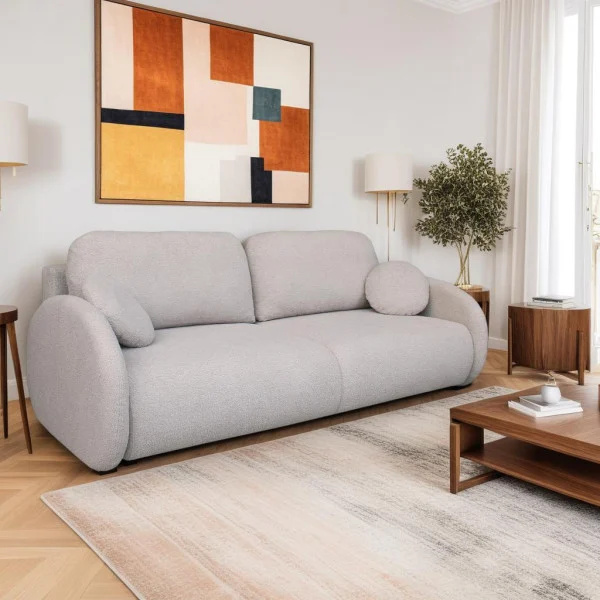 Sofa andi z funkcją spania piaskowa anthology 03 styl scandi