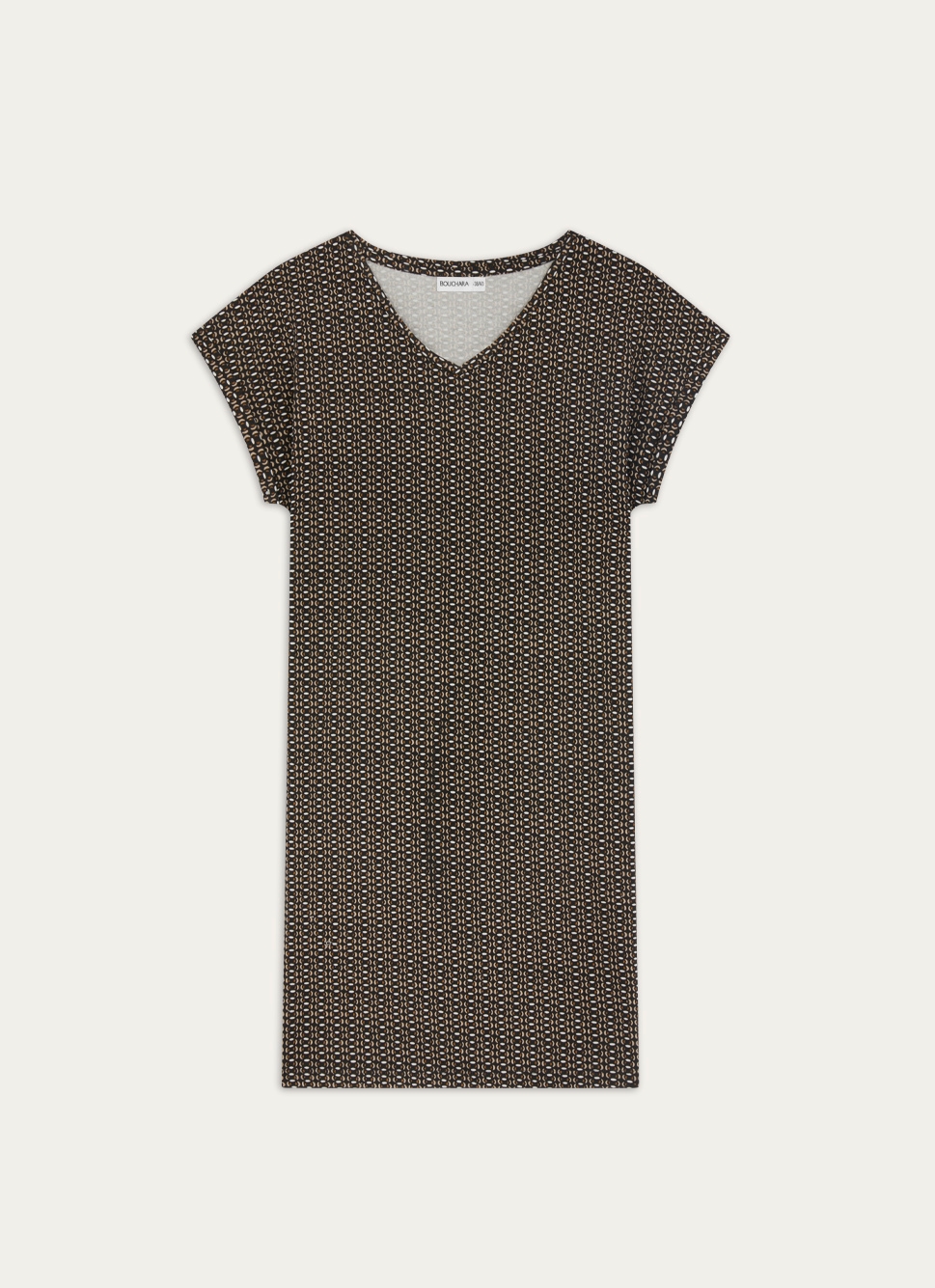 BIG TEE MANCHES COURTES EN COTON IMPRIMÉ NOIR