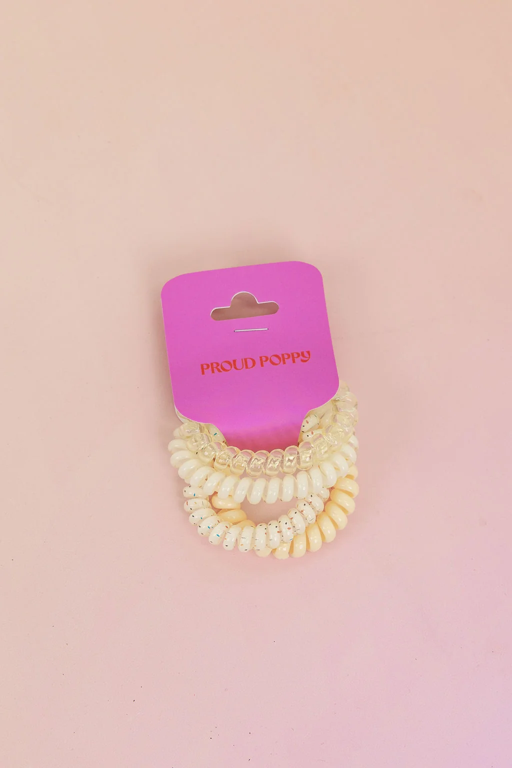Yellow Coil Hair Ties – 4 Pack