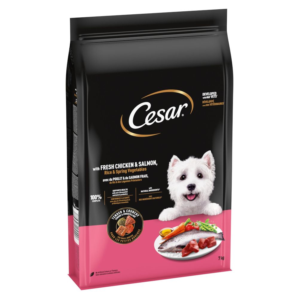 Cesar Adult with Chicken, Salmon and Vegetables