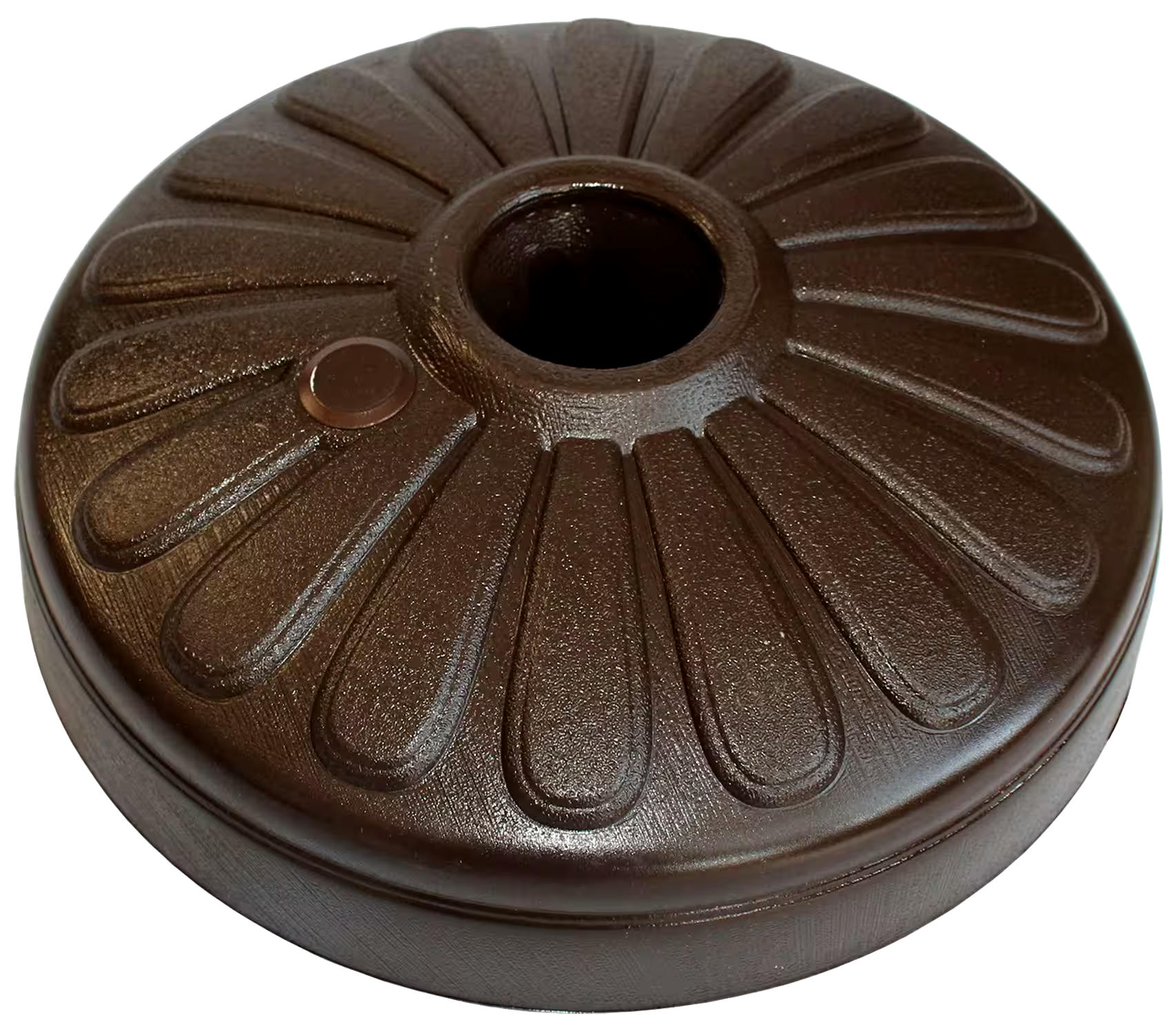 For Living Plastic Patio Umbrella Base/Umbrella Stand, Espresso Finish, 1.5-lb
