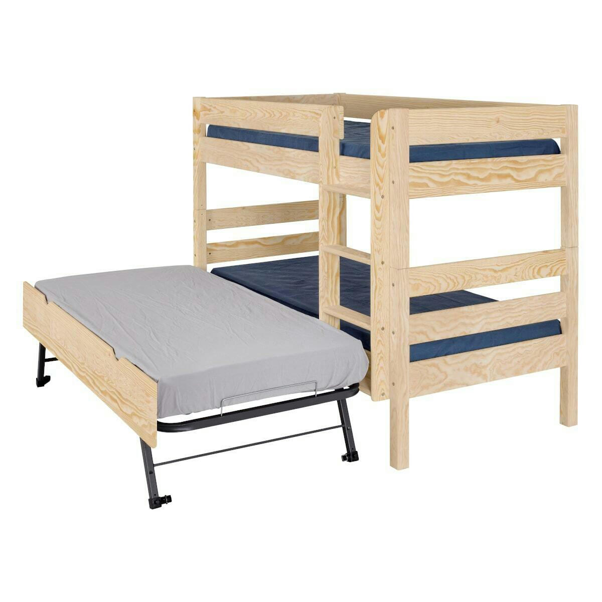 NUBIE - Lit superposé gigogne 90x200 cm bois massif