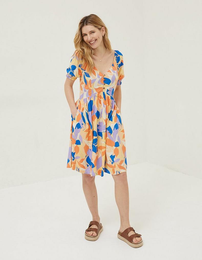 Aideen Stencil Floral Dress