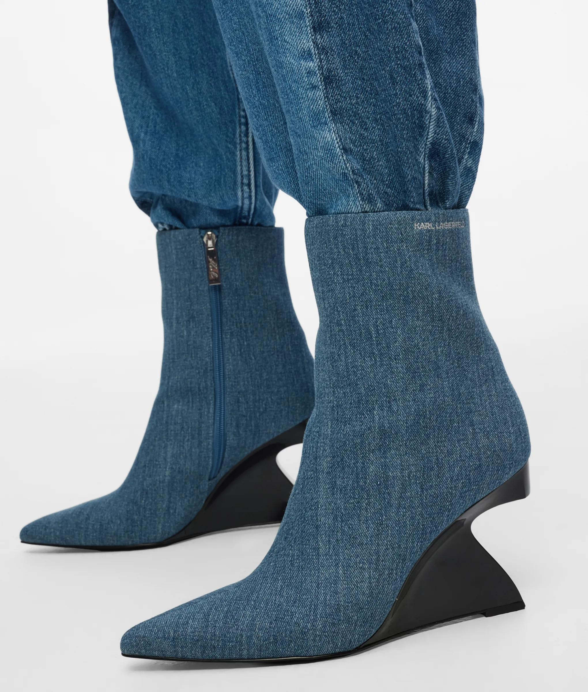 Bottes mi-hautes en denim Waverely
