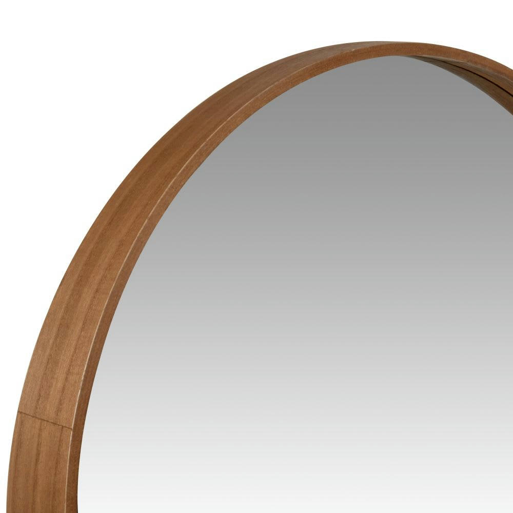 GABRIELLA - Miroir rond brun D55