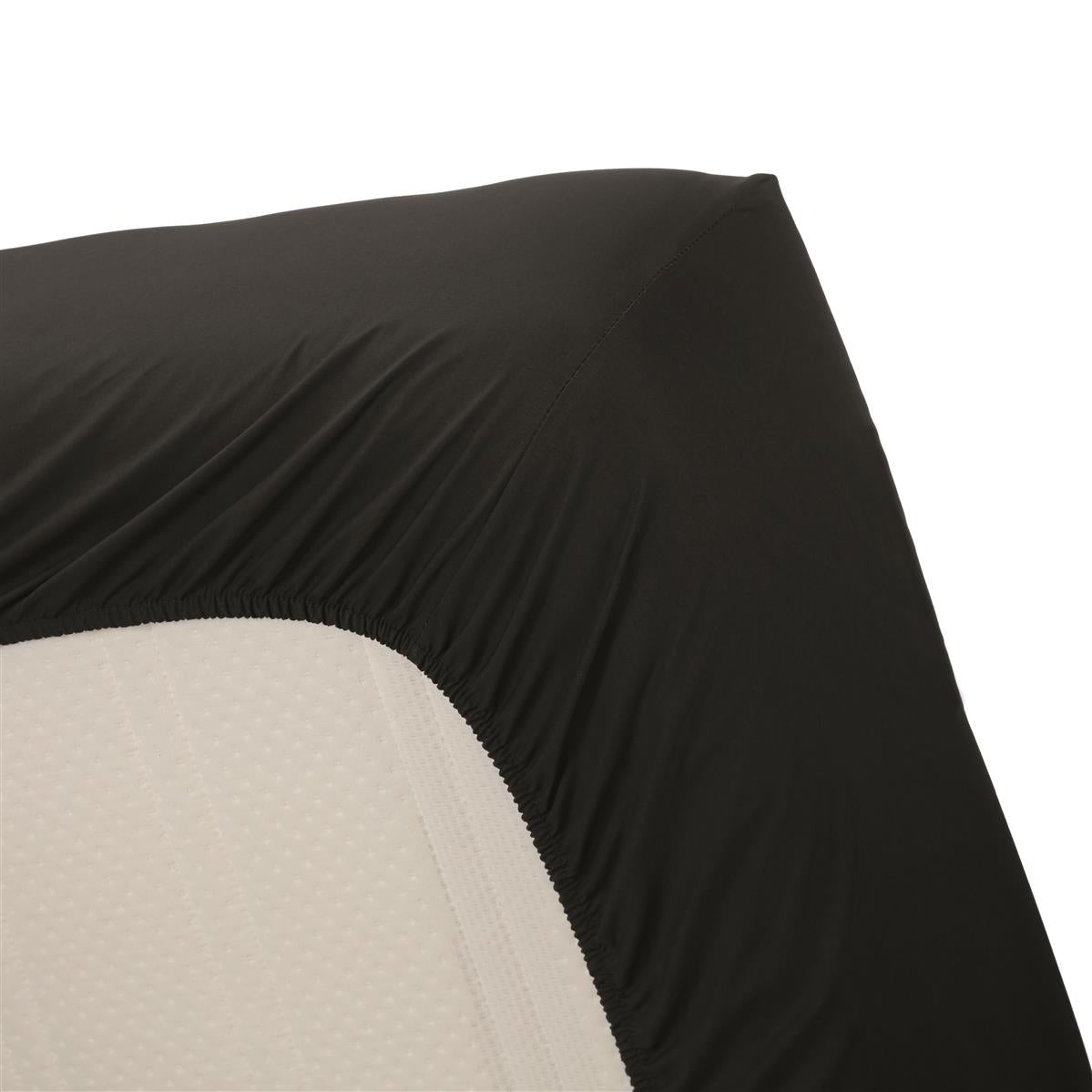 Ambiante - Katoen - Hoeslaken - 90x220 cm - Zwart