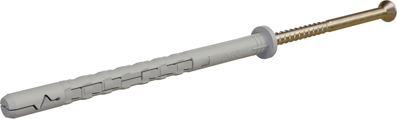 Kołek rozporowy ramowy do różnych podłoży TXS koszulka: ø8x60mm , wkręt: ø5,5x65mm STALCO PERFECT TXS - 8X60