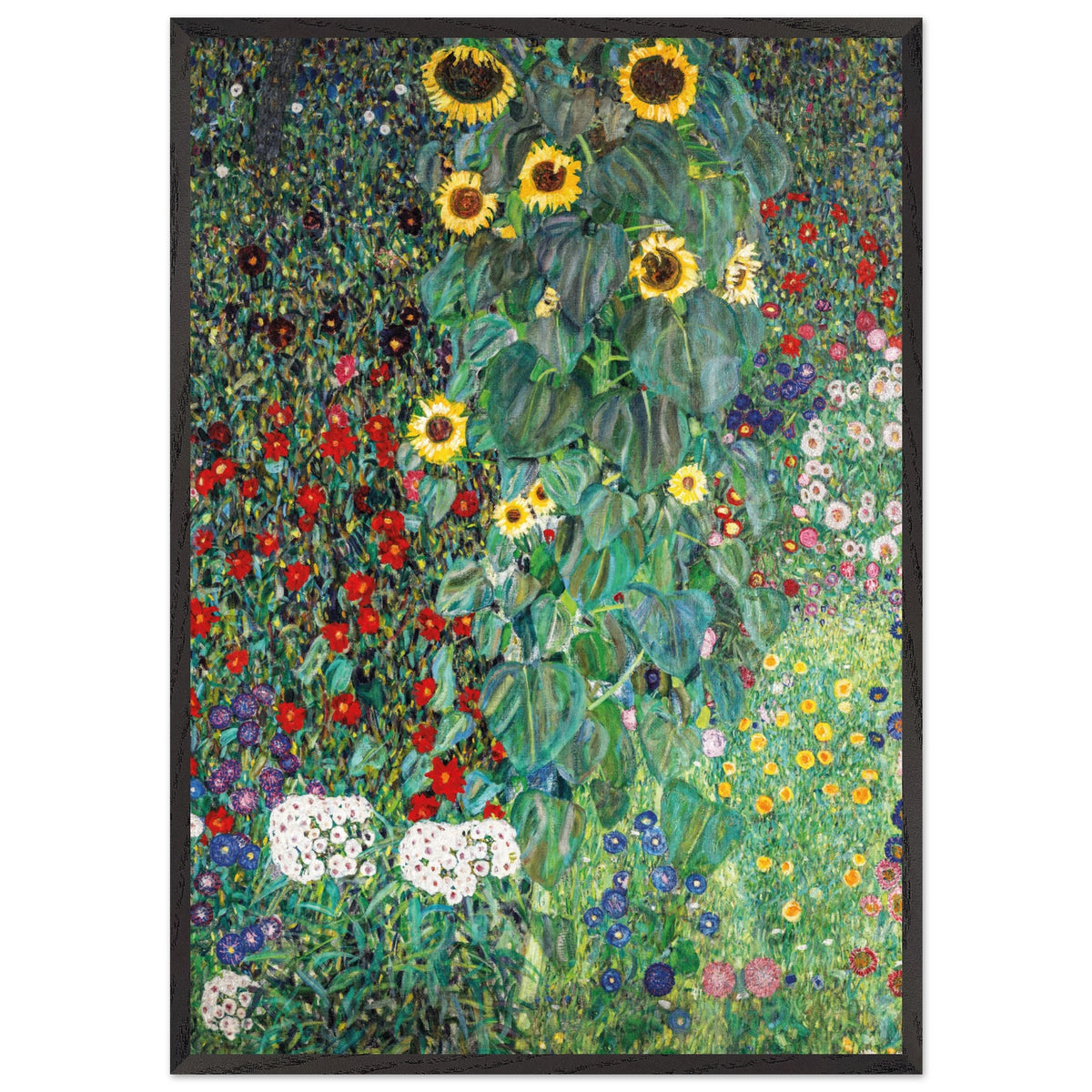 Artfulprints Poster met Lijst Gustav Klimt - Blumengarten  - 70x100 cm - Meerkleurig