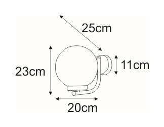 Kinkiet zewnętrznychromowany ANA 1xE27x40W IP44 Kaja