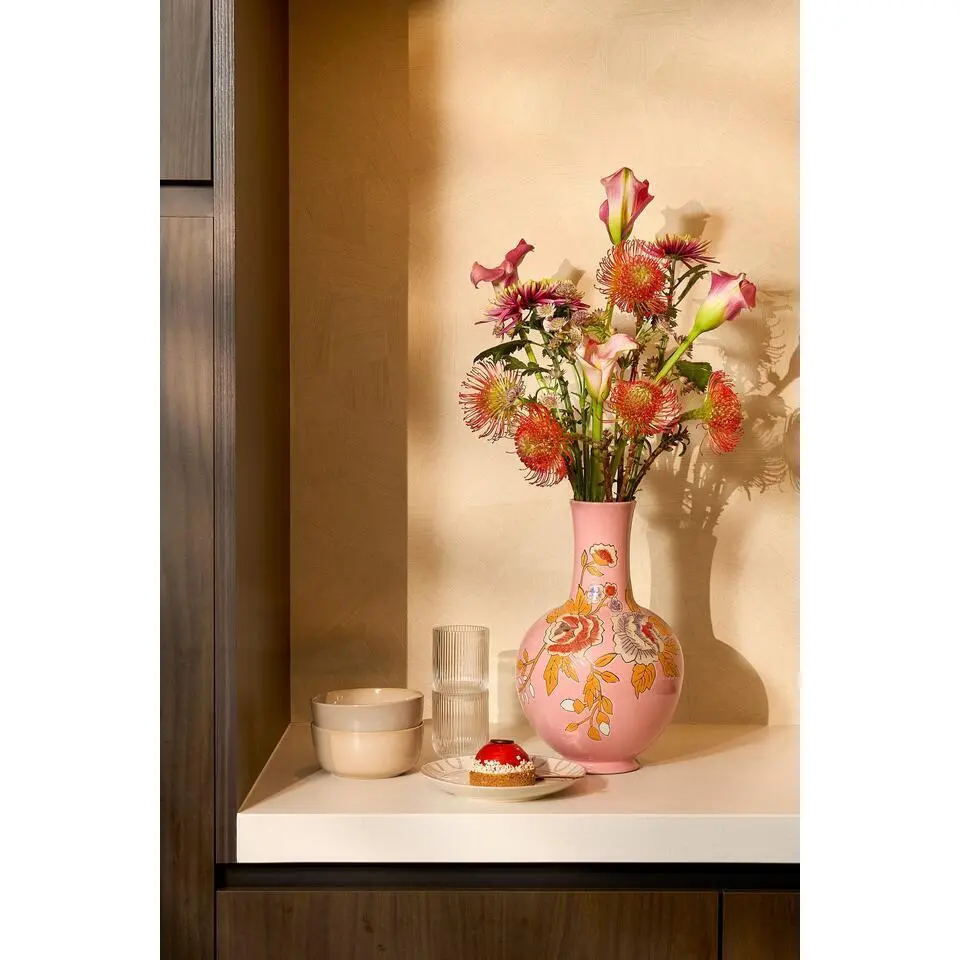 Mica Decorations Eloise Vaas - H36 x &Oslash;22 cm - Keramiek - Roze