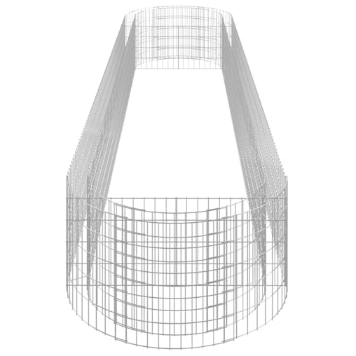 NNEVL Gabion Raised Bed Galvanised Iron 500x100x50 cm