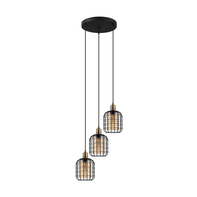 Suspension Chisle noire Ø 42 cm E27 3 x 40 W EGLO