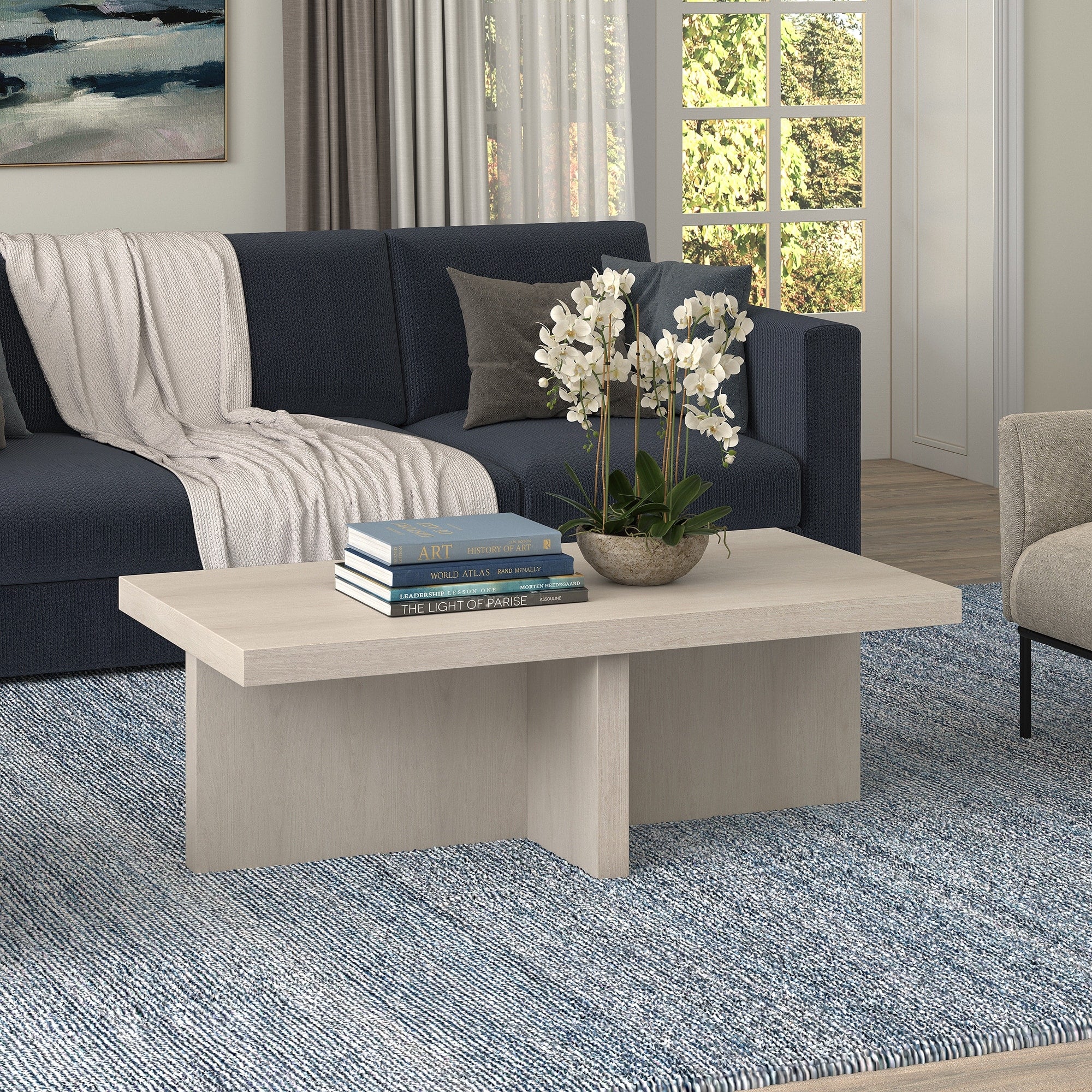 Elna 44 Wide Rectangular Coffee Table