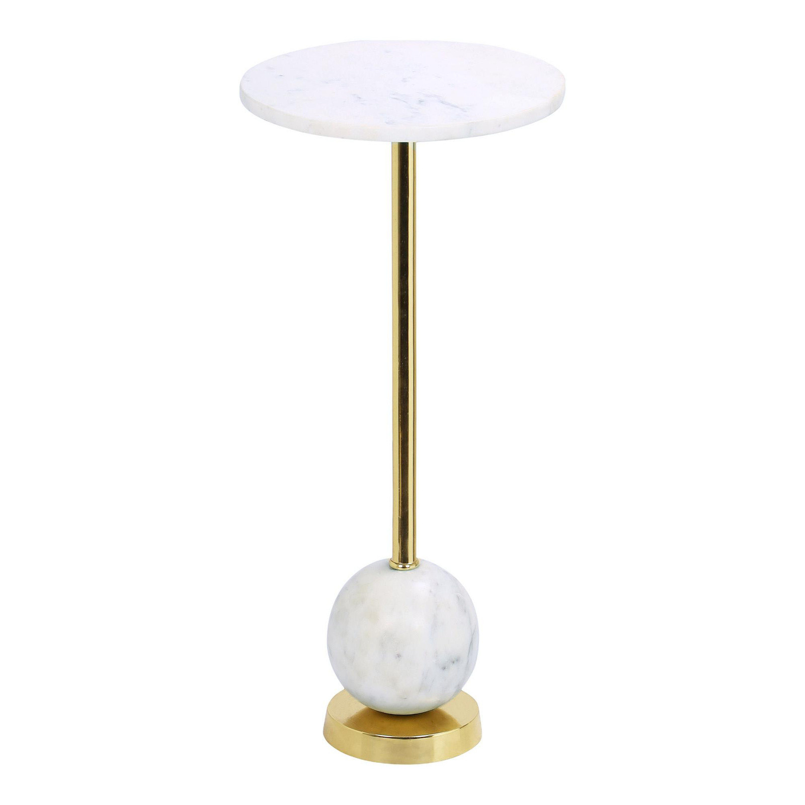 STOLIK POMOCNICZY Salo MARMUROWY BLAT metalowa noga 25x54 cm