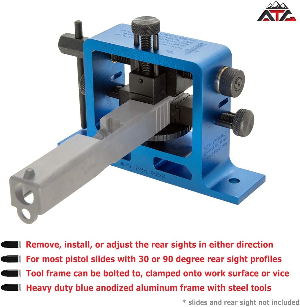 ATG Heavy Duty Universal Pistol Dovetailed Rear Sight Pusher Tool