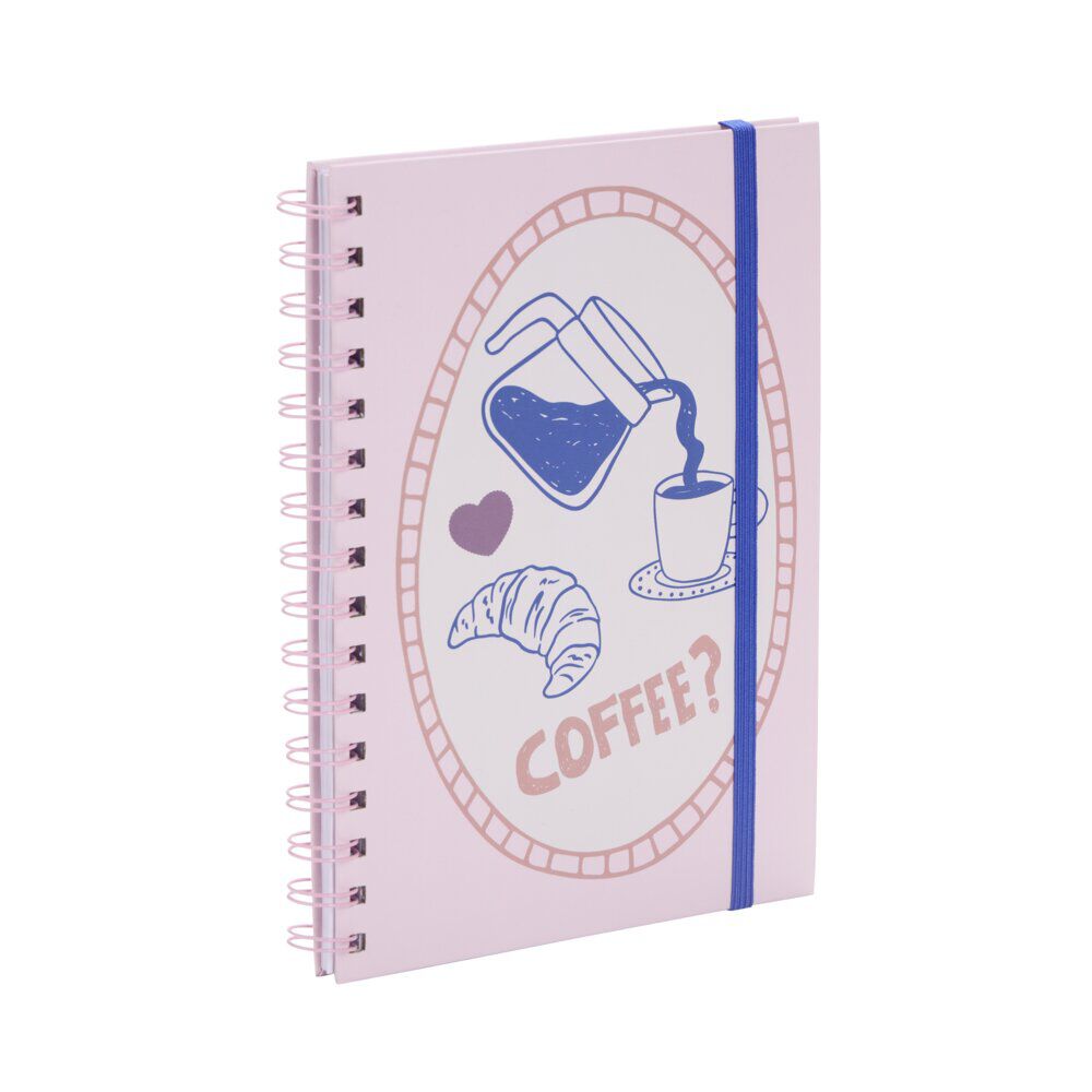 Carnet de note A5 à spirales avec élastique latéral 14,8x21cm (2 modèles)