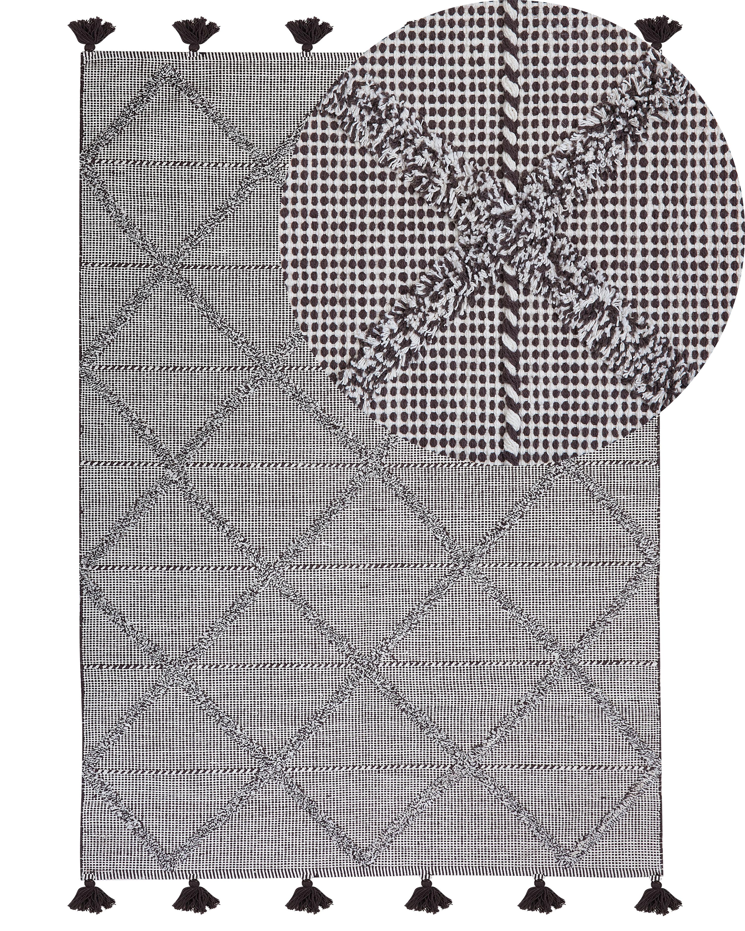 Rug TUZLA Brown 140 x 200 cm Cotton