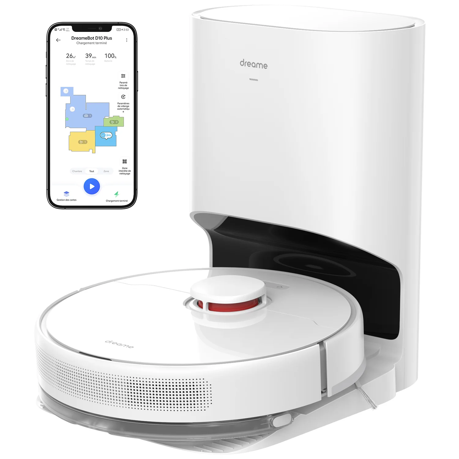 Dreame D10 Plus Robot Aspirateur Laveur