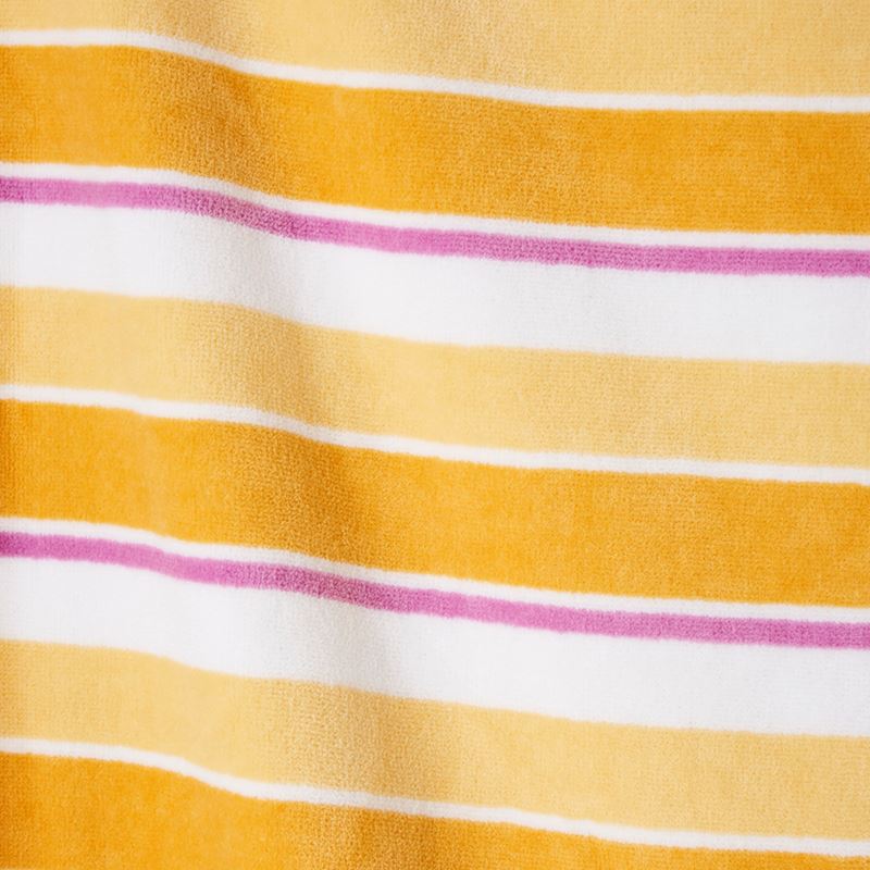 Velour Ocean Stripe Lemon Beach Towel