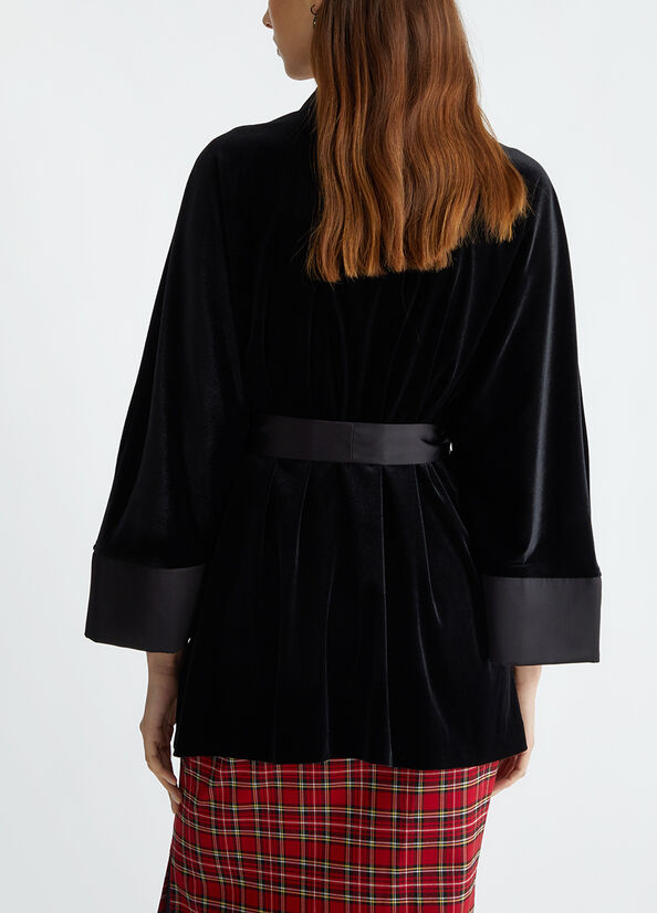Giacca kimono in velluto